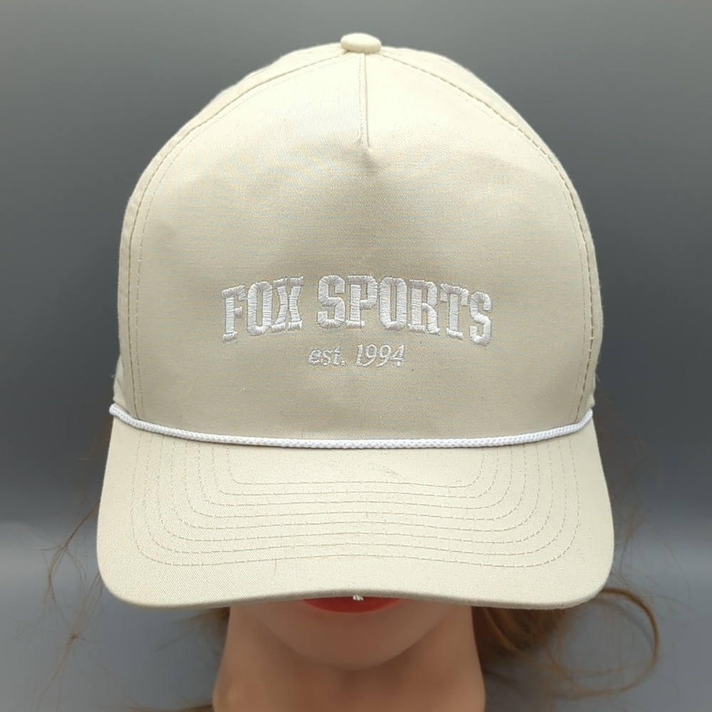 Fox Sports est. 1994 Hat Cap Rope Snapback Beige Imperial OSFM Adjustable